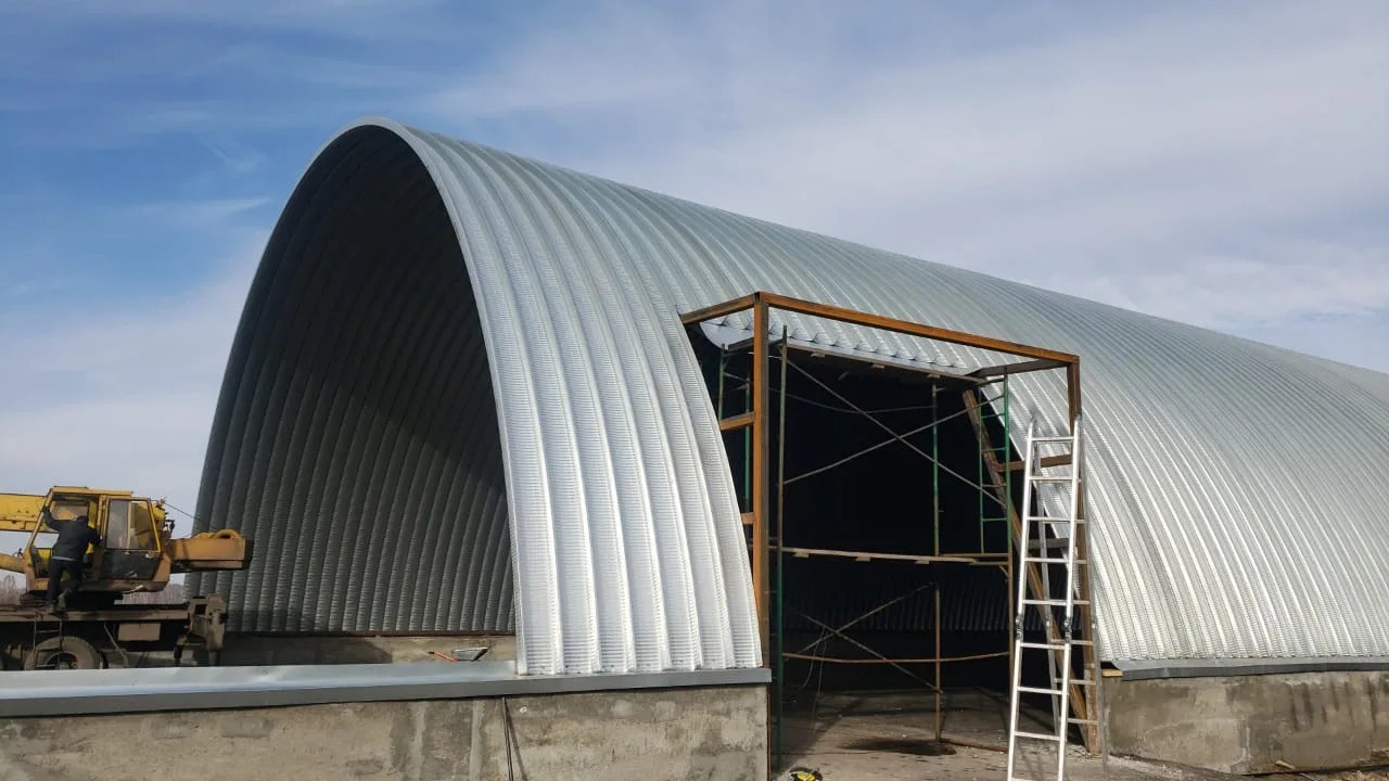 Ангар из металлоконструкций 46х10х5 м